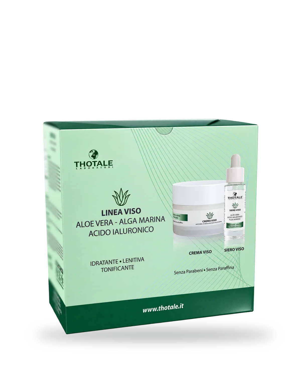 Kit Aloe Vera (crema viso + siero viso), confezione